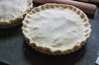 Assembled apple pies