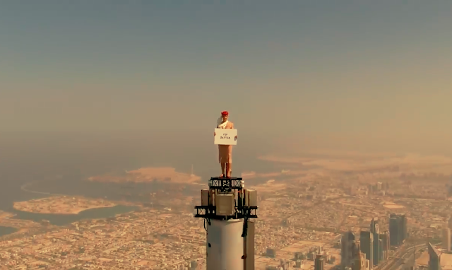 Iklan Viral Fly Emirates Visit Dubai On Top Of The World