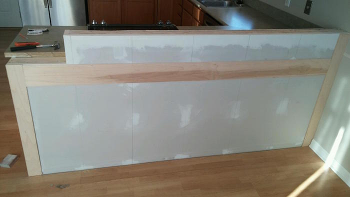 It S A Grandville Life Kitchen Countertops And Shiplap Half Wall