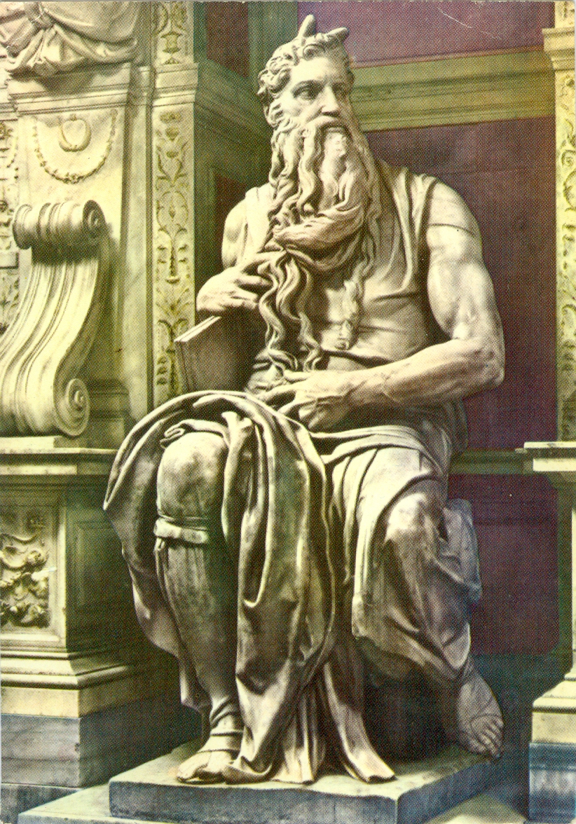 Képeslapok a fiókomból Szobrok Rómában Mózes, Leonardo da Vinci, Garibaldi és Szent Ágnes