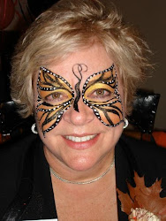 face butterfly monarch painting simple