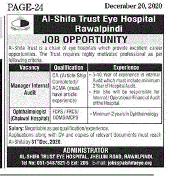 al-shifa-trust-eye-hospital-jobs-2020