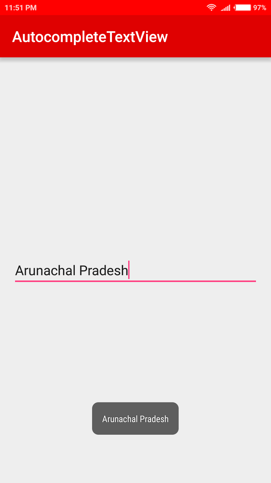 Android Tutorials example in Android Studio How