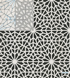 pola geometri dan tepi krawangan islami/Islamic decorative screen