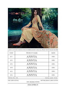 OmTex Annya Lawn Salwar Kameez Collection