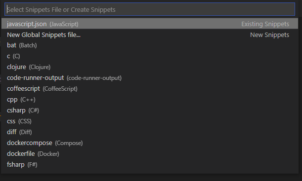 How to Add an Custom Snippet for Javascript in Visual Studio Code Editor