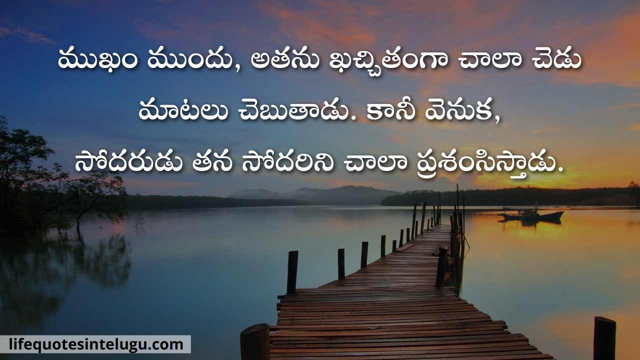 Brother Quotes In Telugu