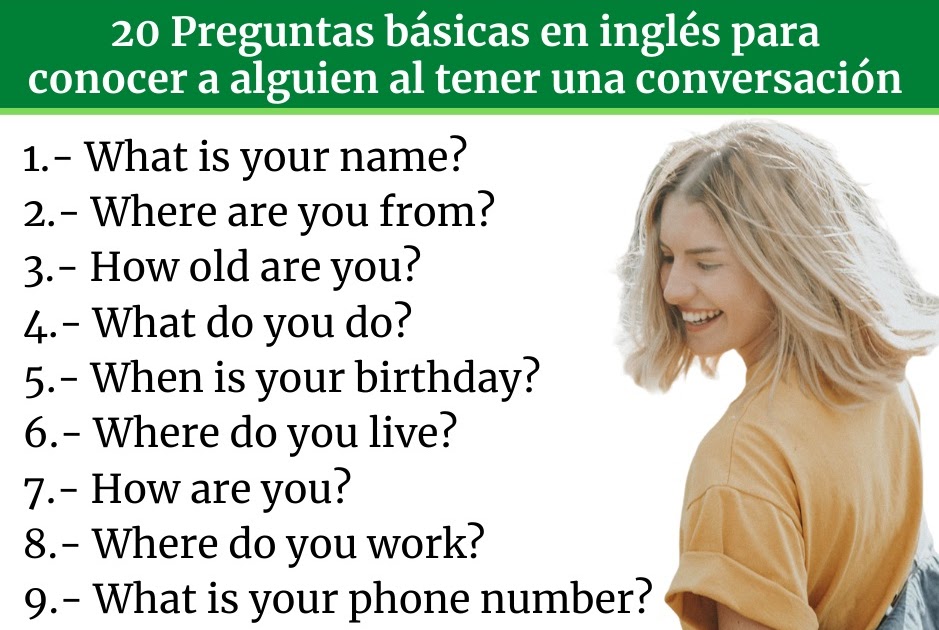 Ejemplos De Preguntas Y Respuestas En Ingles Respuestas Images | Images ...