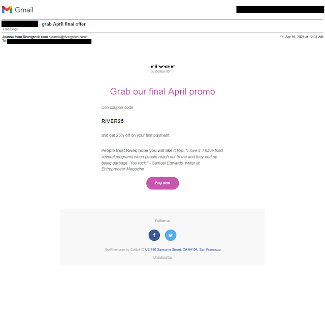 GetRiver.com sales email