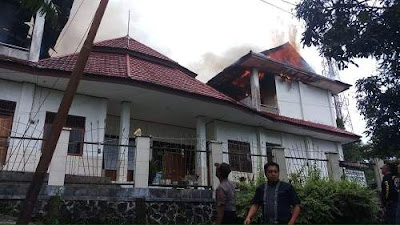 Asrama Papua di Tomohon Terbakar