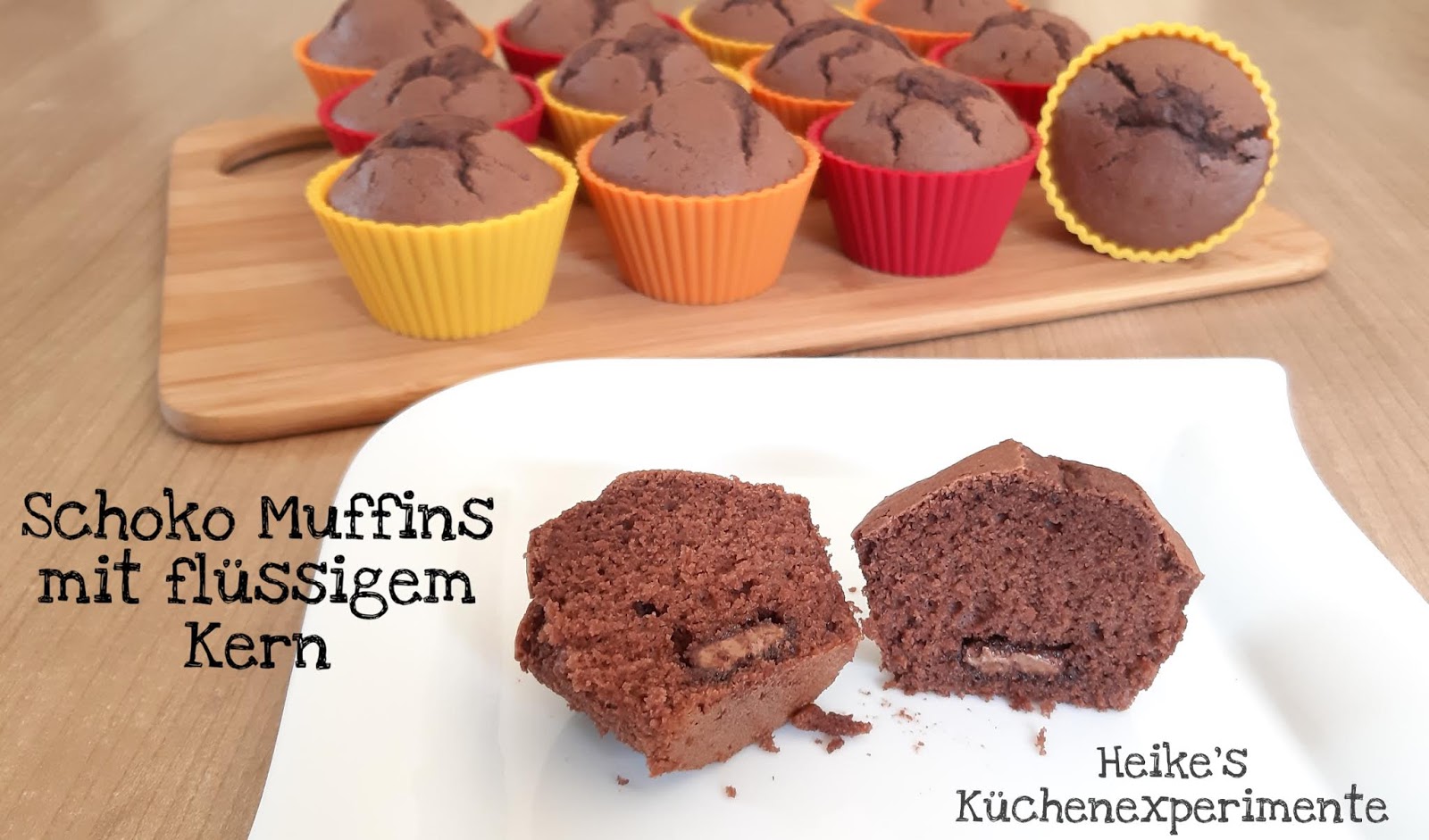 Heike&amp;#39;s Küchenexperimente ☆☆☆: Schoko Muffins mit flüssigem Kern