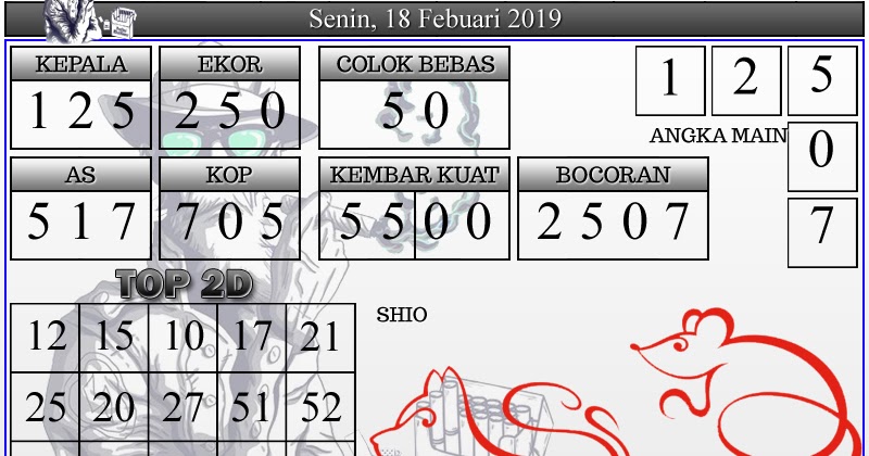Info Prediksi Togel Prediksi Togel Singapore 18 Febuari 2019