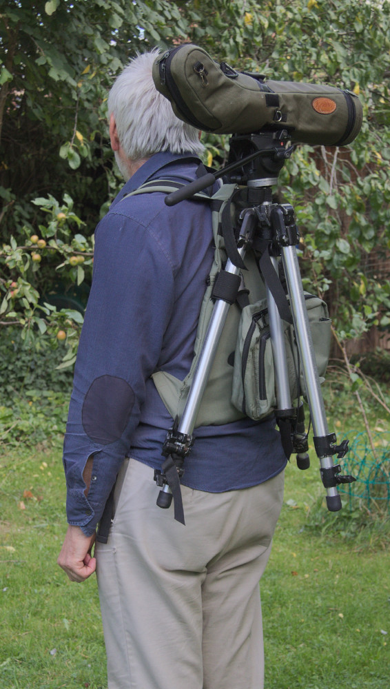 Nature photography with magnification Carrying my tripod strap and