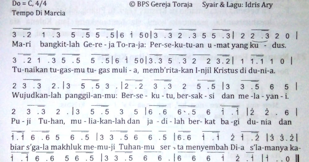 Mars dan Hymne Gereja Toraja