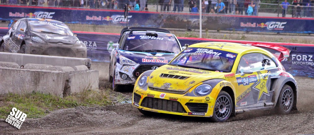 Tanner Foust driving the GRC VW Beetle