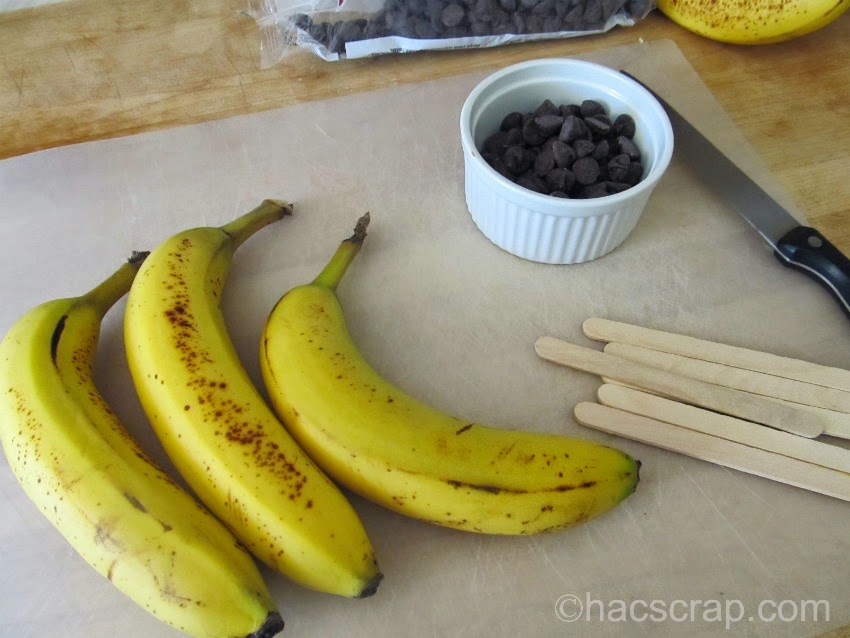 Supplies for Frozen Chcolate-Covered Bananas