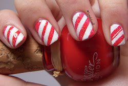 candy cane christmas nail designs simple days polish manicure tape mani done another using