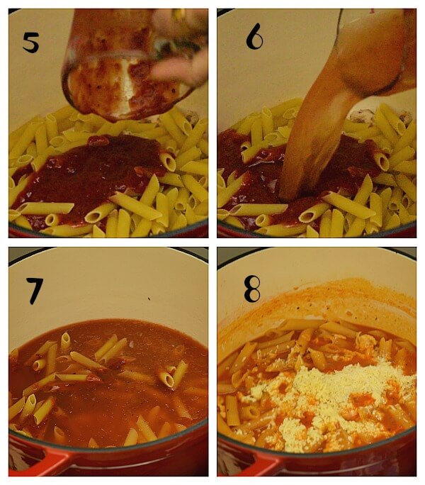 steps to make chicken parmesan with pasta