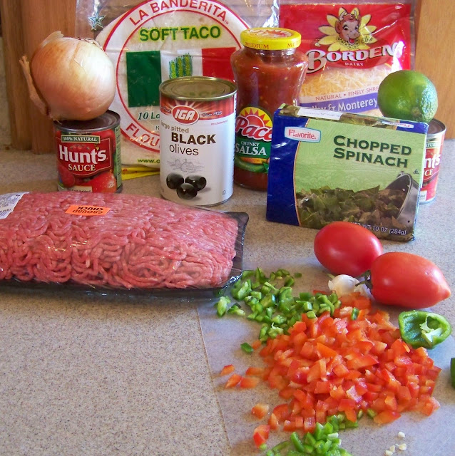 Southwest Casserole fixins 