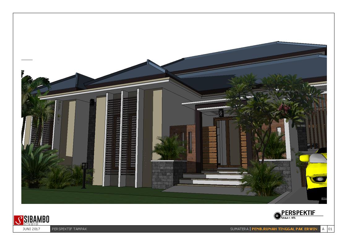 Desain Rumah 2 Lantai Bergaya Modern Tropis Di Lahan Menyudut 21 X