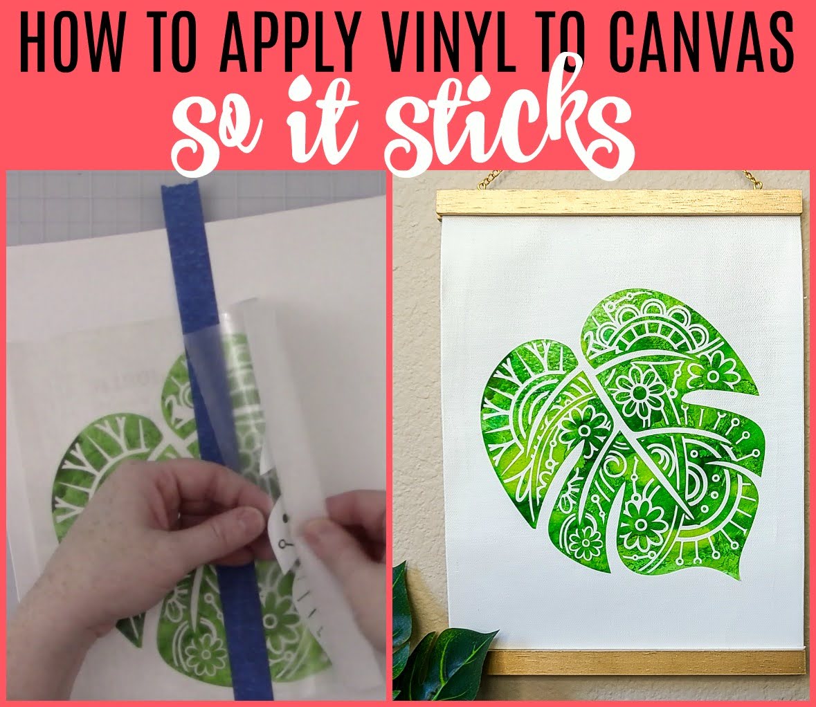 How to Apply Adhesive Vinyl to Canvas (So it Sticks) Silhouette School