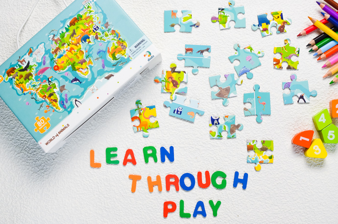 Learn through play, primary aged home learning, dodo puzzles