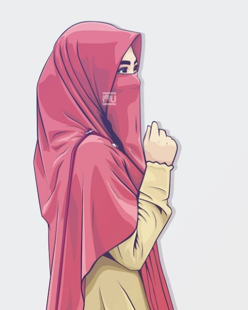 vector kartun muslimah