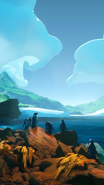 arctic animal wallpaper art