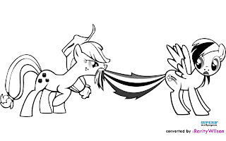 Apple Jack and Rainbow Dash Coloring Pages My Little Pony