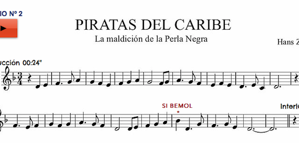 ¡Música Maestra! PIRATAS DEL CARIBE. FLAUTA 6º