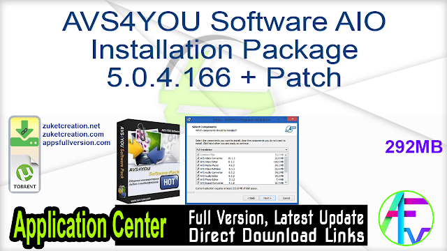 AVS4YOU Software AIO Installation Package 5.0.4.166 + Patch