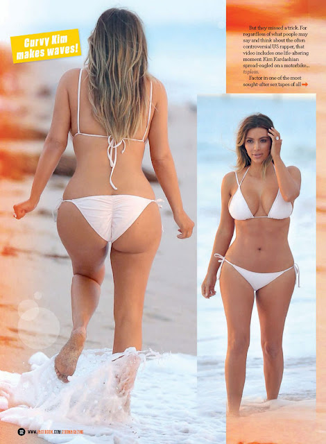 Kim Kardashian in White Bikini in ZOO Magazine 2014
