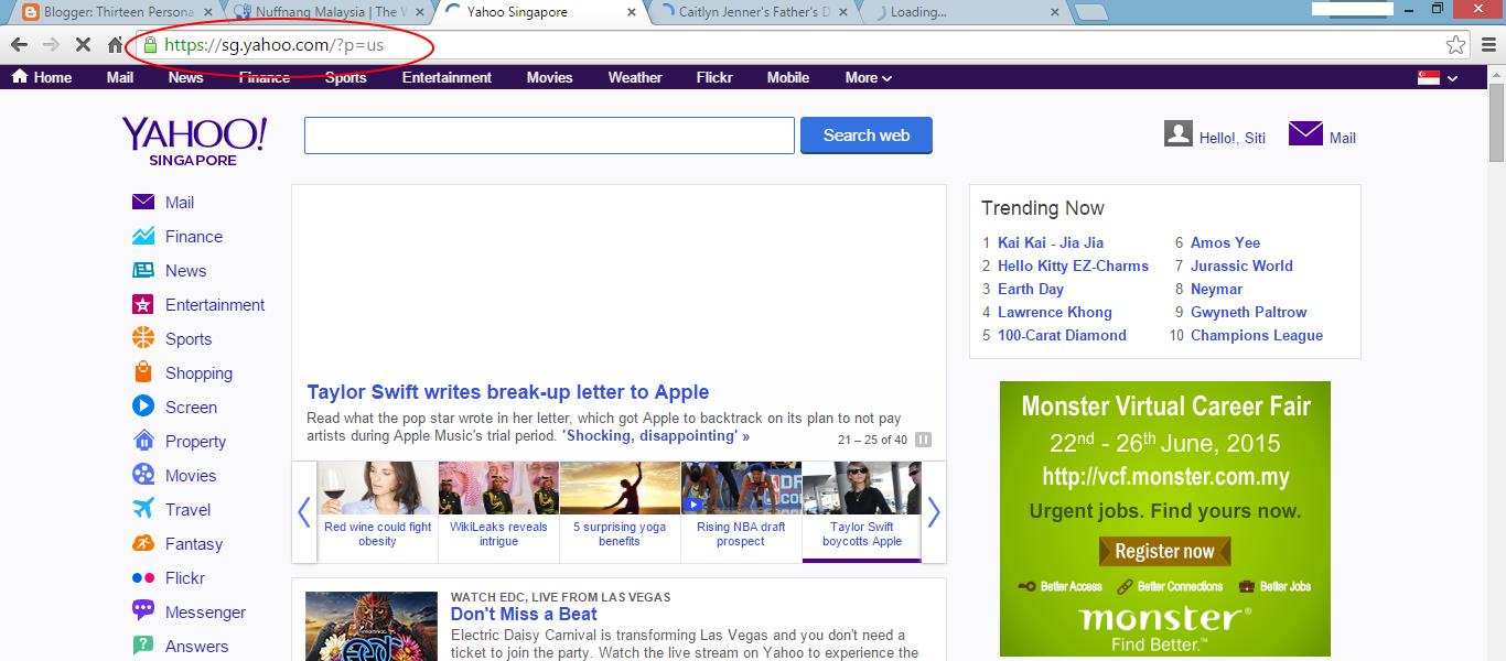 Thirteen Persona: Where is Yahoo.com? Yahoo Malaysia anyone?