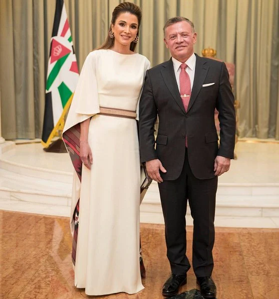 Queen Rania and her daughter Princess Salma attended the national celebrations held at Raghadan Palace