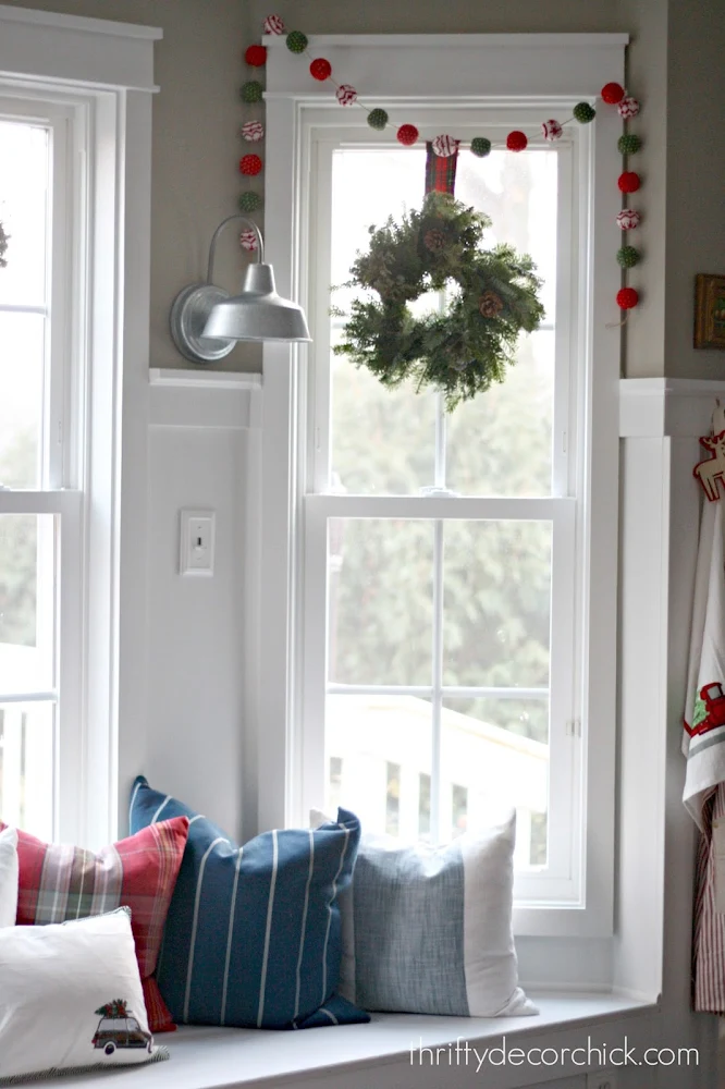 Tour our gray and white Christmas kitchen | Thrifty Decor Chick ...