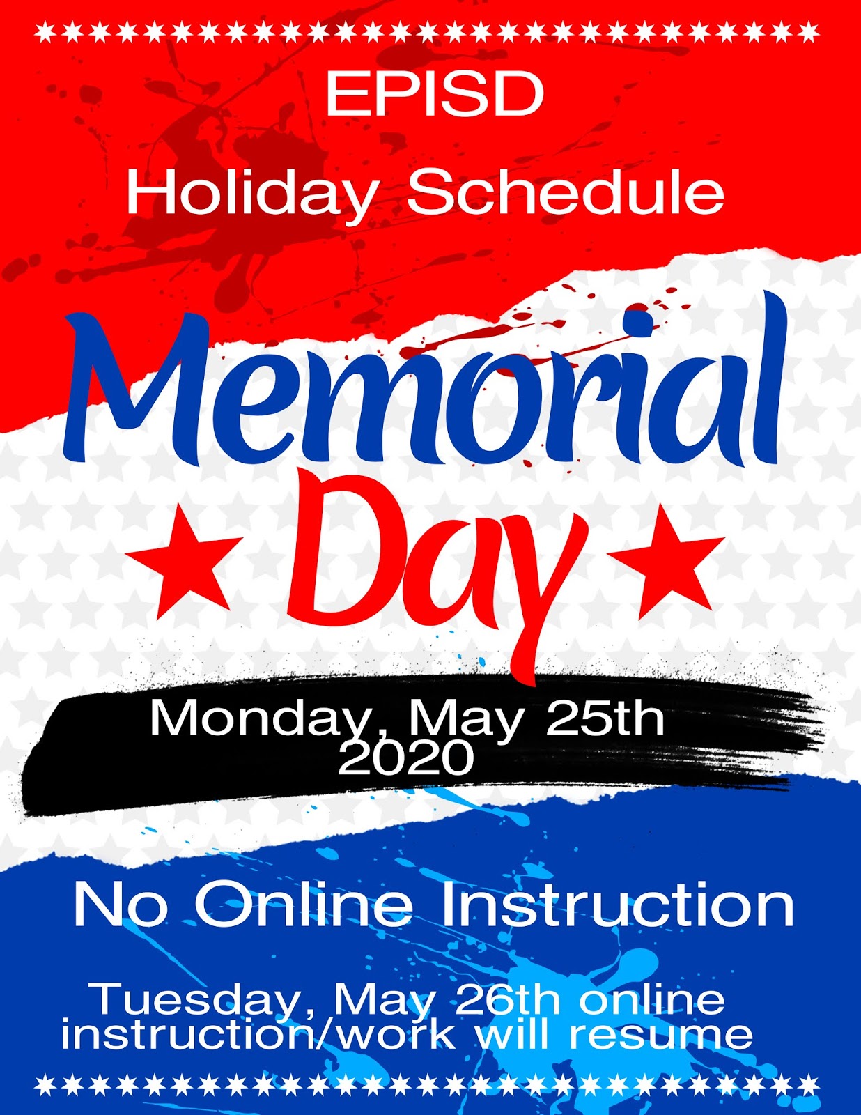 Eagle Pass ISD - iVision: EPISD Memorial Day Schedule