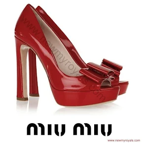 Queen Maxima Style MIU-MIU Red Shoes