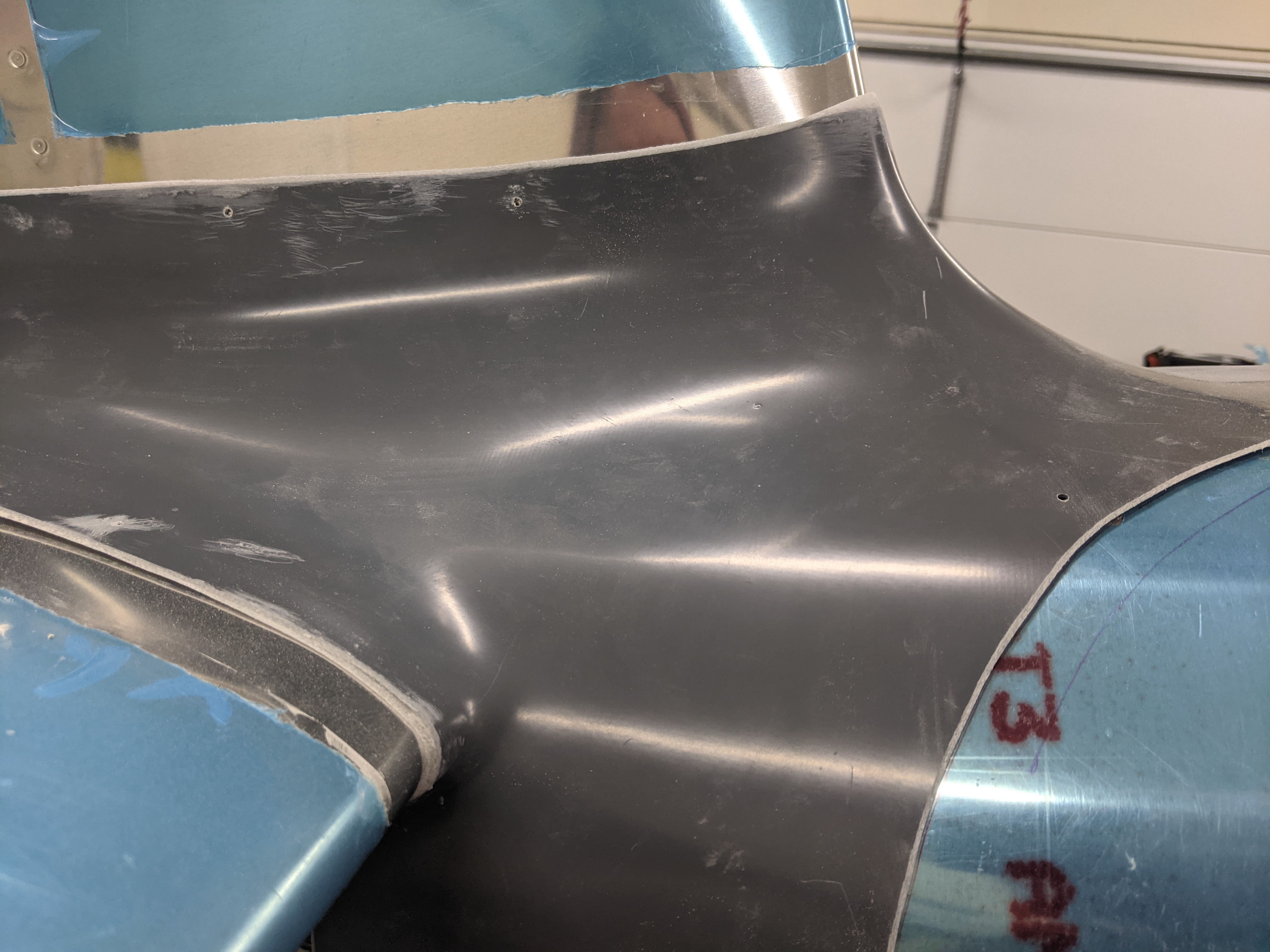 Damazio family's RV10 project Empennage fairing layup and filling