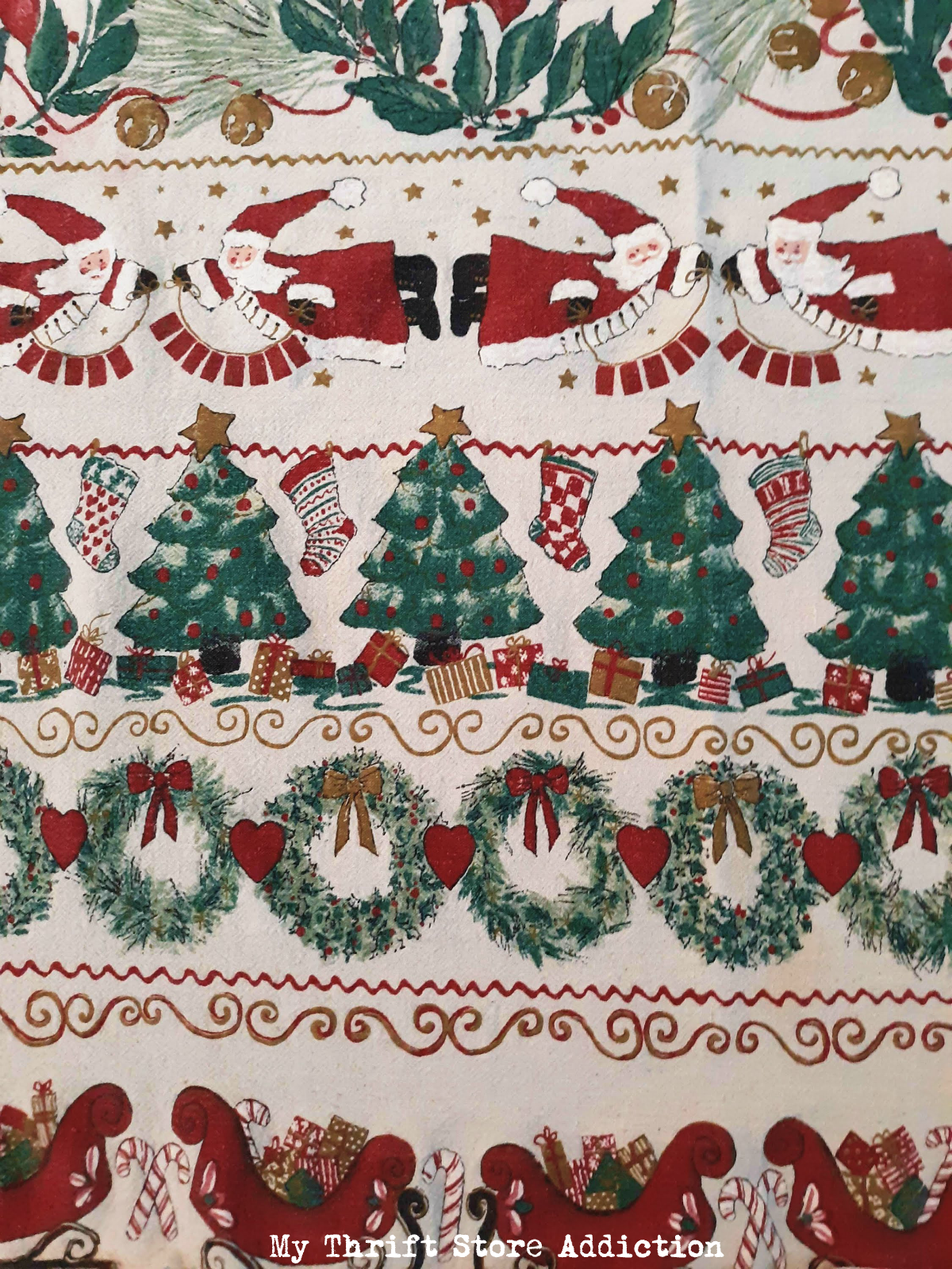 vintage Christmas tablecloth 