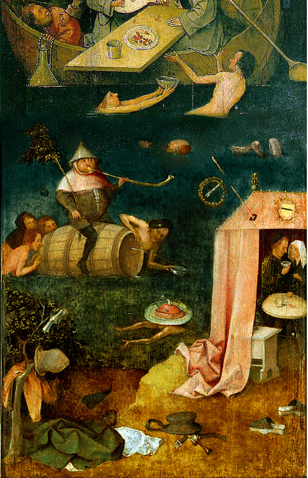иероним босх чревоугодие. иероним босх странник. иероним босх аллегория чревоугодия и любострастия картина. иероним босх аллегория чревоугодия и любострастия. иероним босх корабль дураков триптих.
