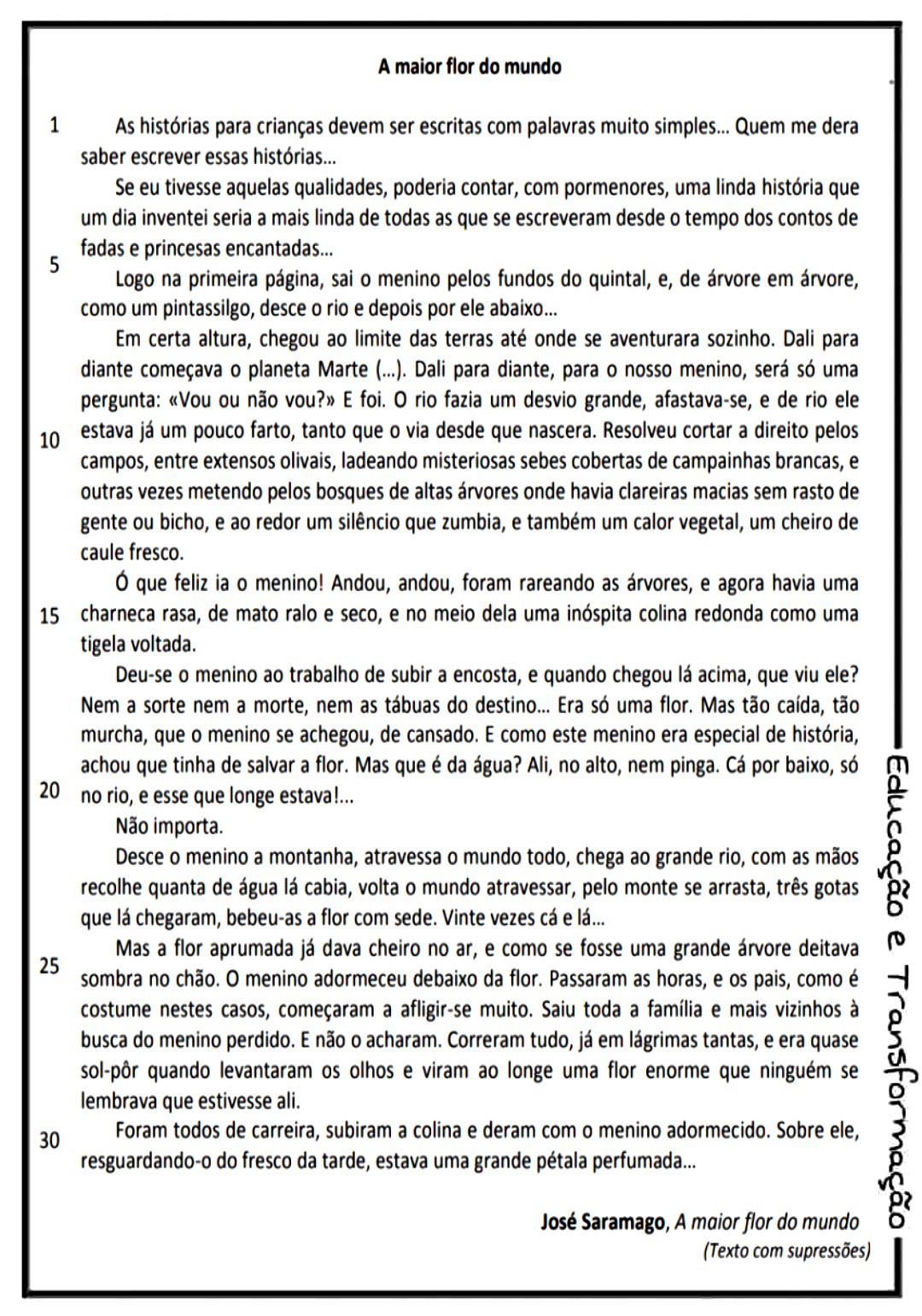 Texto Mais Grande Do Mundo EDUCA Texto Mais Grande Do Mundo EDUCA