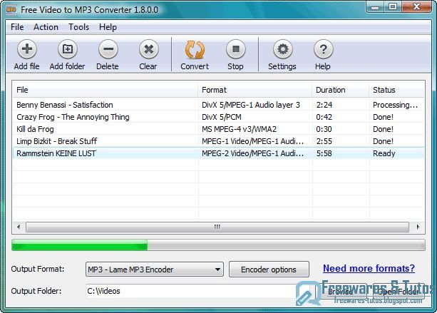 Abyssmedia Free Video to MP3 Converter : un logiciel gratuit pour extraire et convertir la piste audio des vidéos
