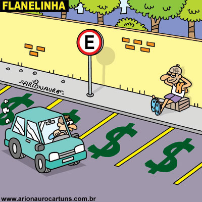 Resultado de imagem para charges estacionando em lugar proibido