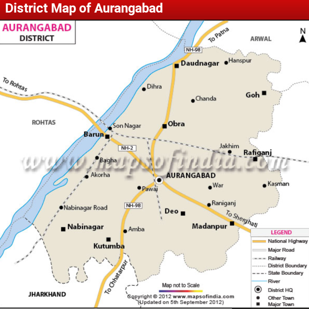 aurangabad tourist map