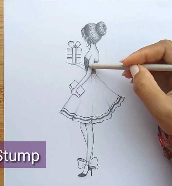رسم فتاة بالرصاص رسم فتاة جميلة بالرصاص