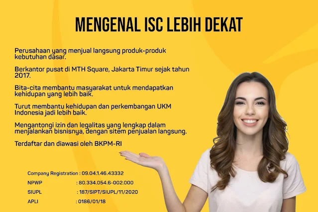 Adapun 5 segmen/karakter yang bisa join dengan ISC :   Mitra yang aktif menjual dan mengembangkan jaringan Mitra yang mengembangkan jaringan Mitra yang hanya mau mengkonsumsi produk Pemakaian non mitra yang hanya ingin memakai produk melalui ISC Lik Mitra yang ingin berdonasi dan berbagi