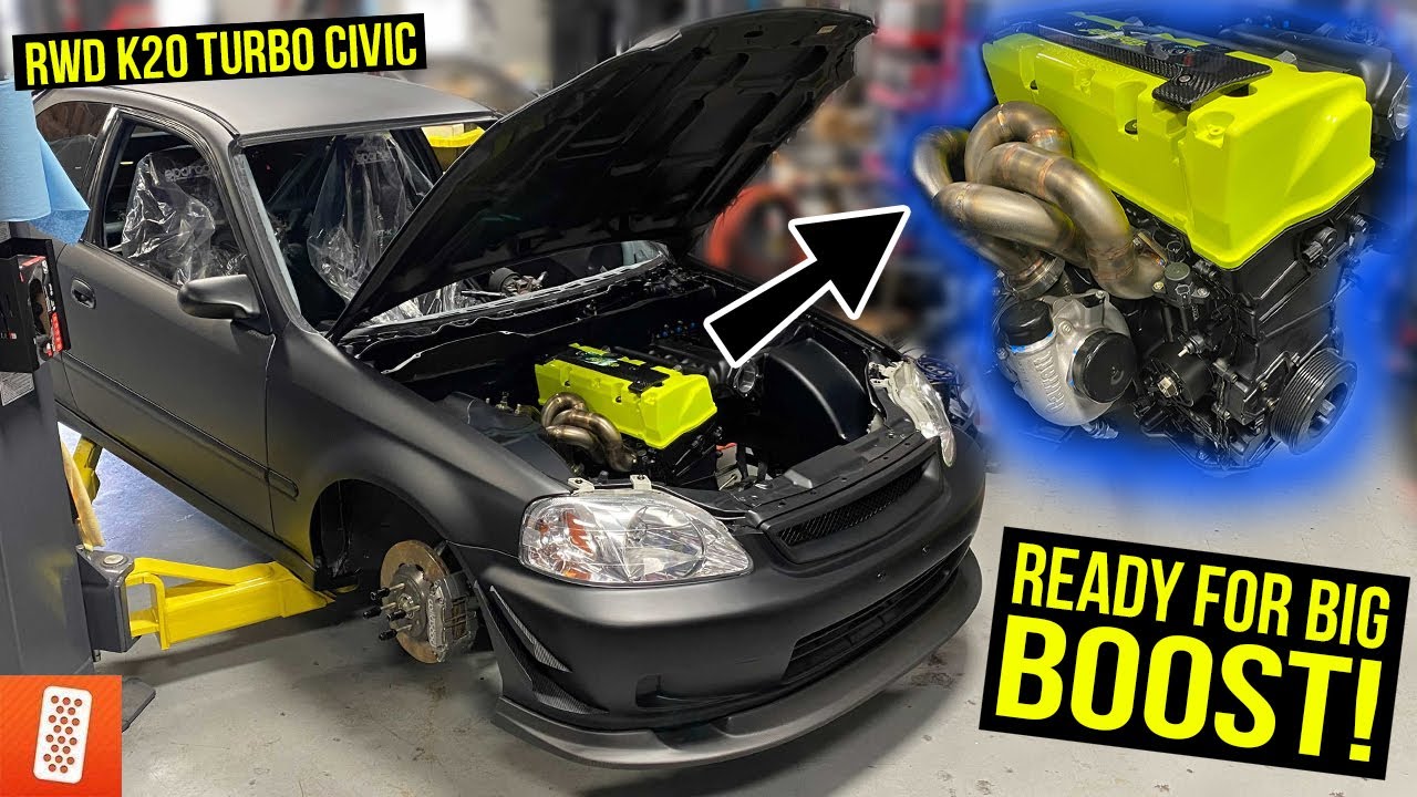 Rear Wheel Drive, K20 Turbocharged Honda Civic EK Hatchback