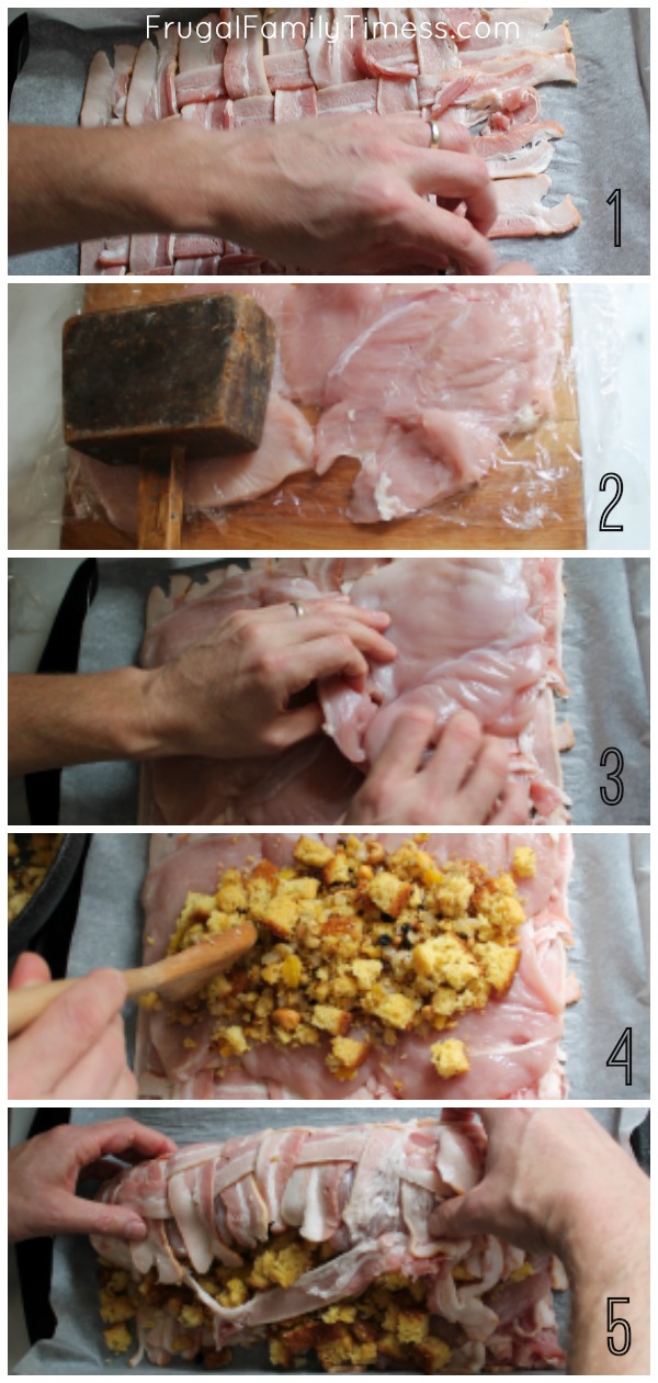 The rolled turkey breast cooking time is faster than a typical roasted turkey - giving you more time to enjoy the holidays! #holidaymeal #turkey #thanksgiving #Christmas #bacon bacon wrapped turkey roll