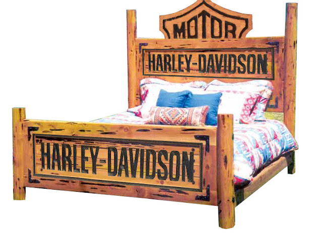 rustic bed harley davidson furniture ideas