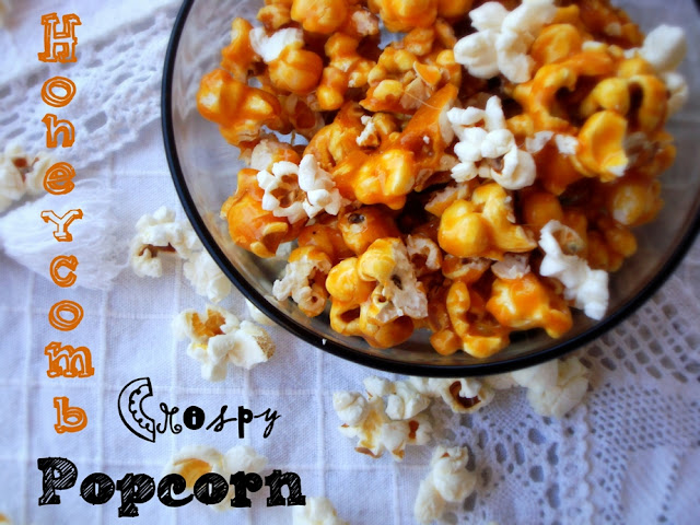 {Honeycomb Crispy Popcorn} - Popcorn caramelizat